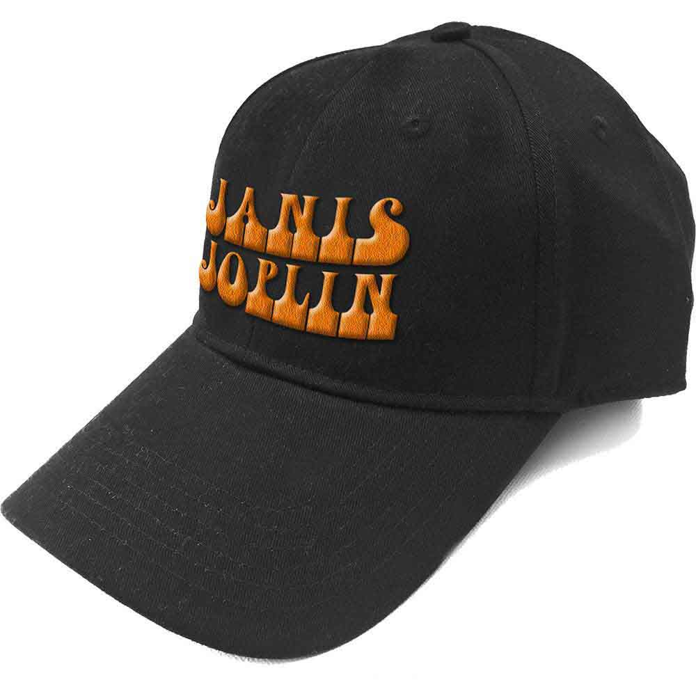 Janis Joplin - Orange Logo - Hat Black