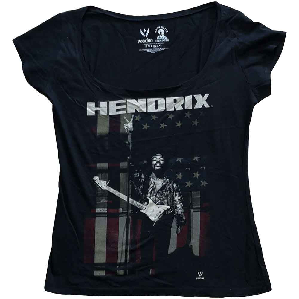 Jimi Hendrix - Peace Flag - T-Shirt Black