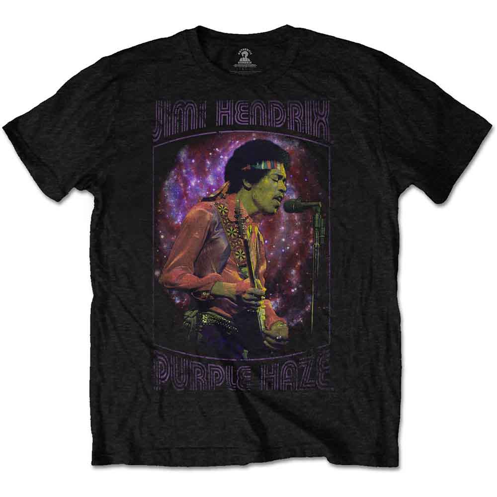 Jimi Hendrix - Purple Haze Frame - T-Shirt Black