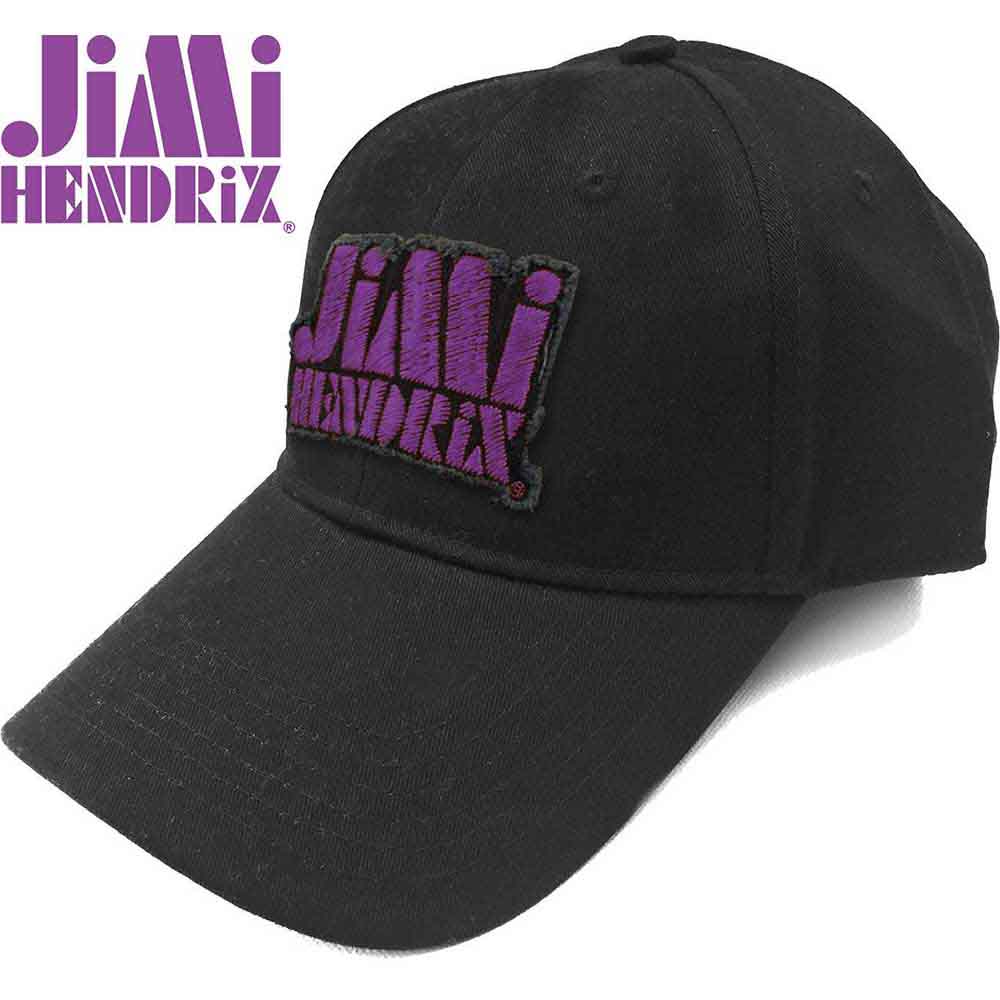 Jimi Hendrix - Purple Stencil Logo - Hat Black