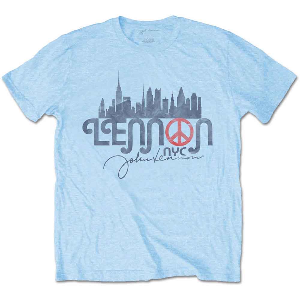 John Lennon - NYC Skyline - T-Shirt Blue