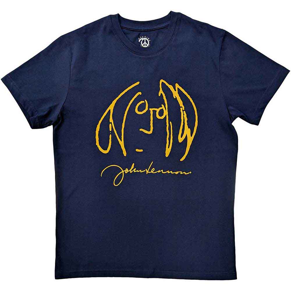John Lennon - Self Portrait - T-Shirt Blue