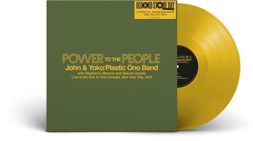 John Lennon & Yoko/ Plastic Ono Band - Power To The People: Live at the One To One Concert, New York City 1972 (RSD Exclusive, Extended Play, 180 Gram Vinyl, Colored Vinyl, Yellow) - Vinyl