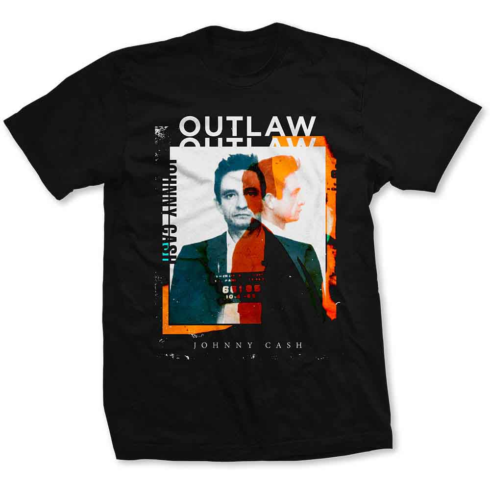 Johnny Cash - Outlaw Photo - T-Shirt Black