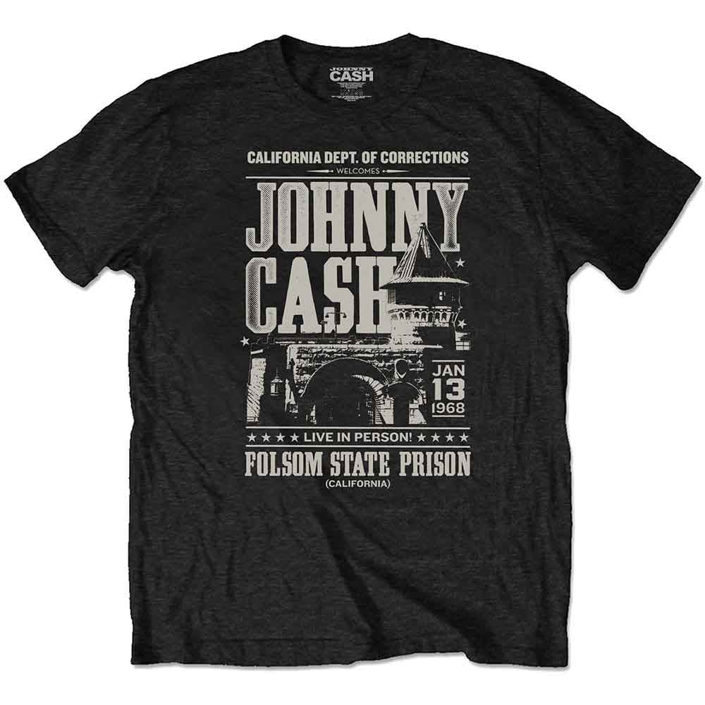 Johnny Cash - Prison Poster - T-Shirt Black