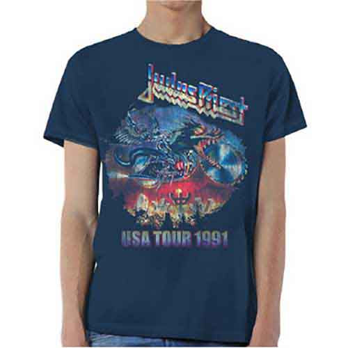Judas Priest - Painkiller US Tour 91 - T-Shirt Blue