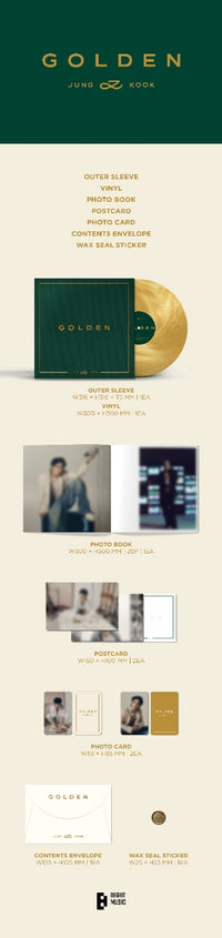 Jung Kook (Bts) - Golden (Sticker, Photo / Photo Card, Postcard) - Vinyl
