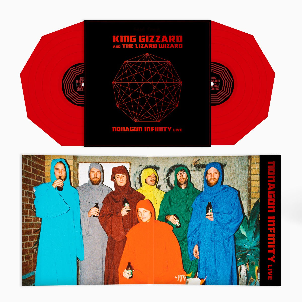 King Gizzard and the Lizard Wizard - Nonagon Infinity Live (Indie Exclusive, Red Colored Vinyl, Limited Edition) (2 Lp's) - Vinyl