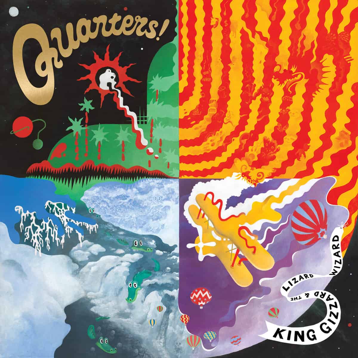 King Gizzard and the Lizard Wizard - Quarters (Limited Edition, Recycled 180 Gram Orange Colored Vinyl, Recyclable, Gold Foil O-Ring / Jacket) - Vinyl
