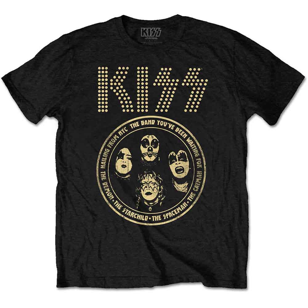 Kiss - Band Circle - T-Shirt Black