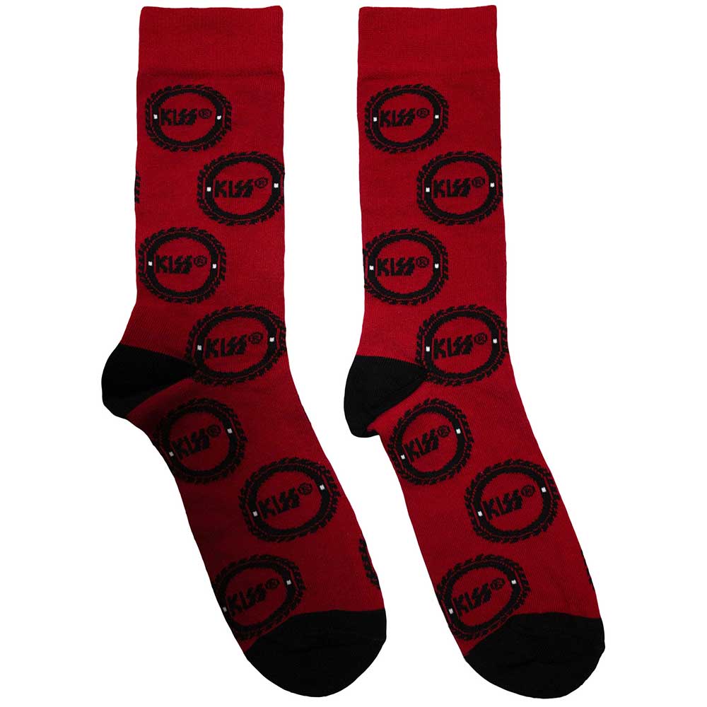 Kiss - Buzzsaw Logo Pattern - Red