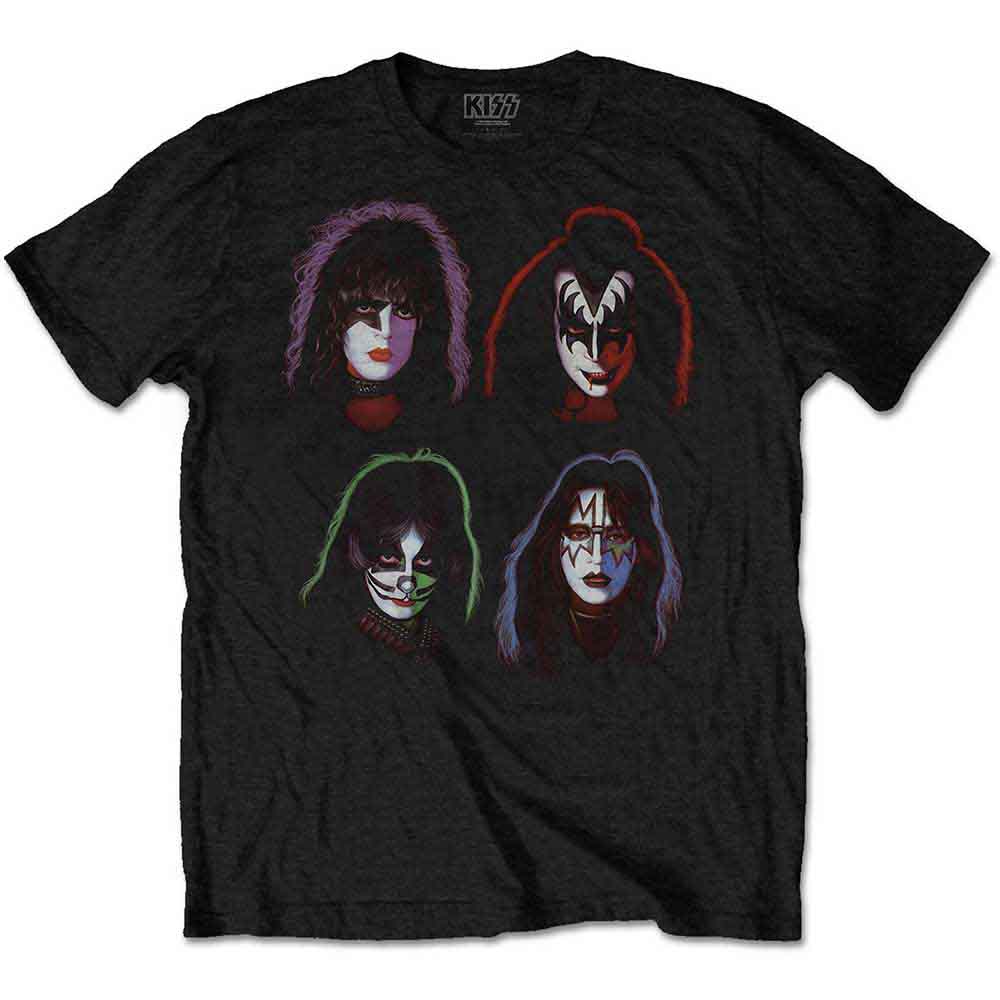 Kiss - Faces - T-Shirt Black