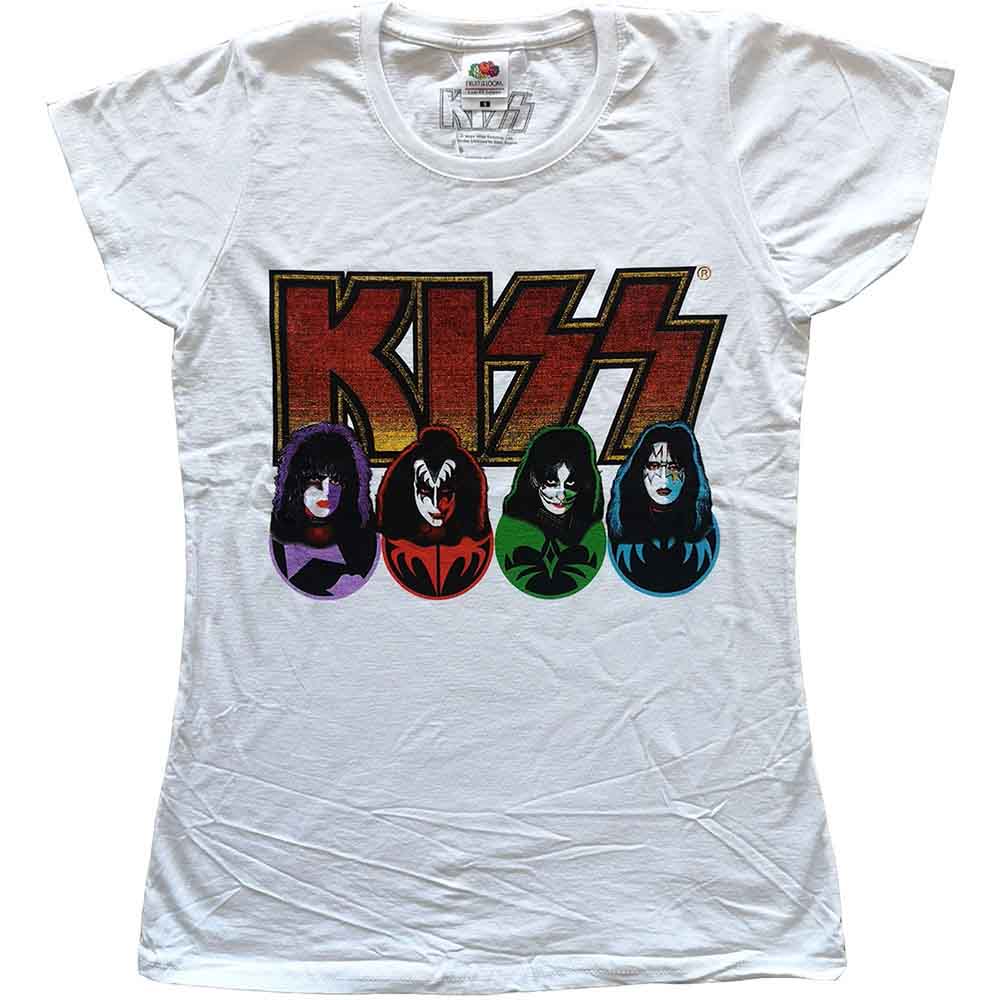 Kiss - Logo, Faces & Icons - T-Shirt White
