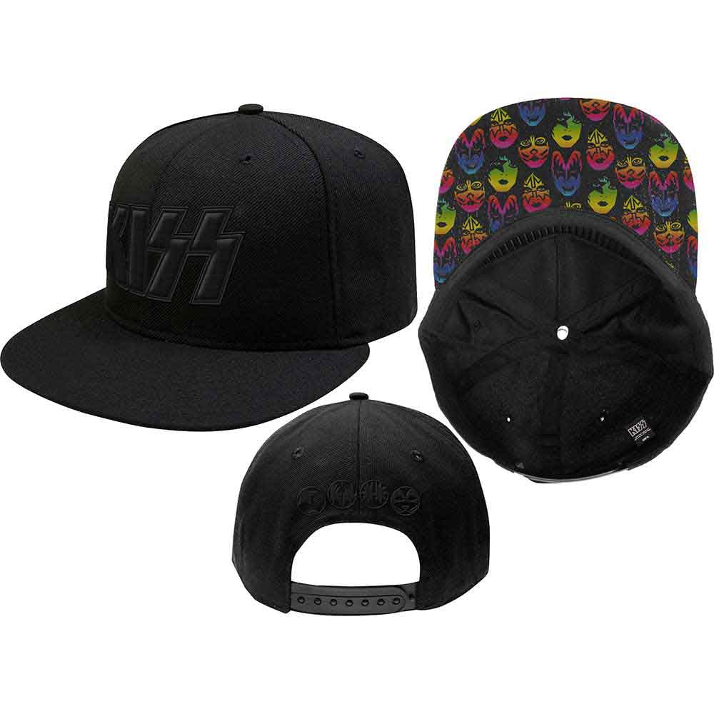 Kiss - Neon Faces - Hat Black