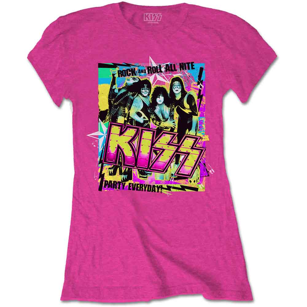 Kiss - Party Every Day - T-Shirt Pink