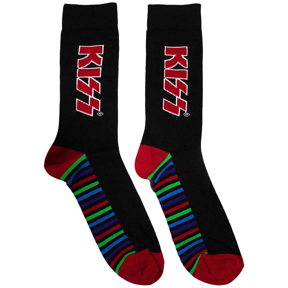Kiss - Red Logo & Stripes - Black