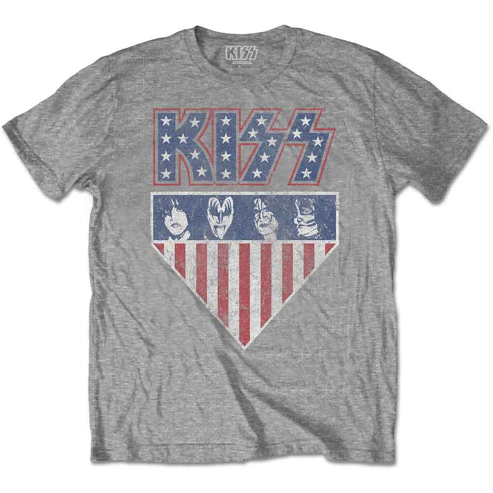 Kiss - Stars And Stripes - T-Shirt Grey