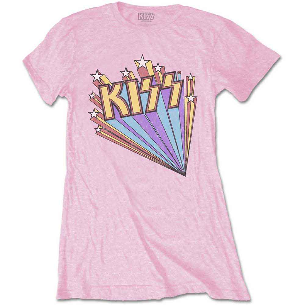 Kiss - Stars - T-Shirt Pink