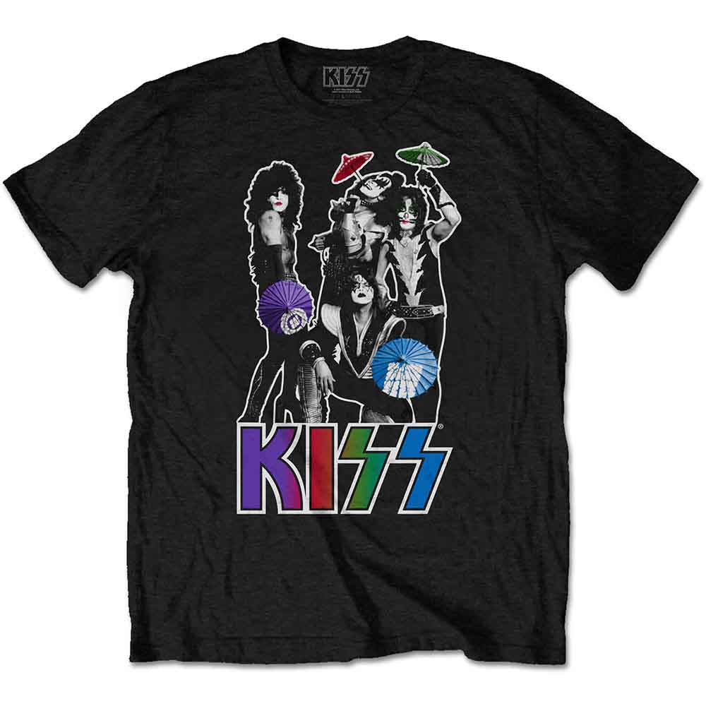 Kiss - Umbrellas - T-Shirt Black