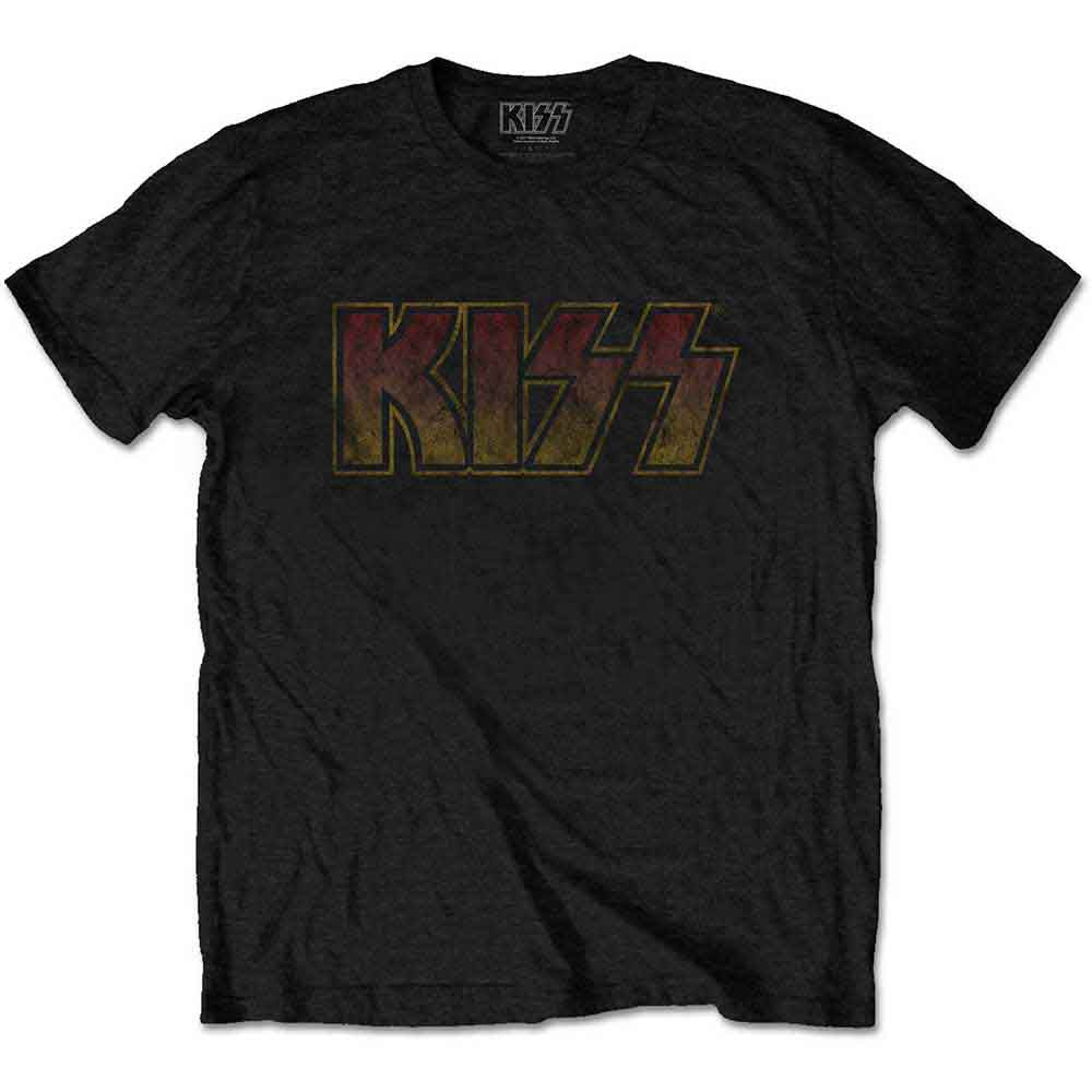 Kiss - Vintage Classic Logo - T-Shirt Black