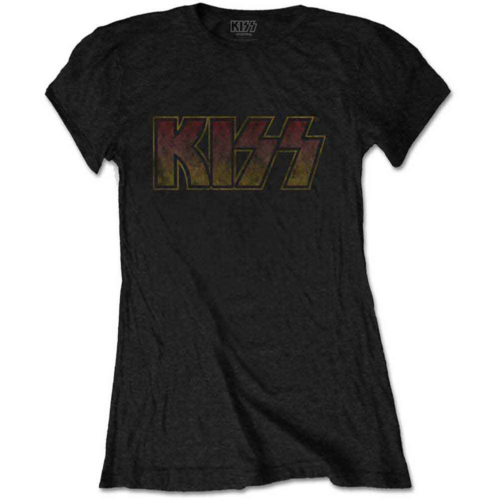 Kiss - Vintage Classic Logo - T-Shirt Black