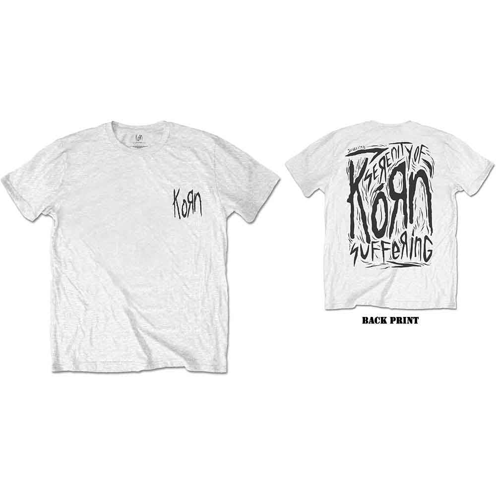 Korn - Scratched Type - T-Shirt White