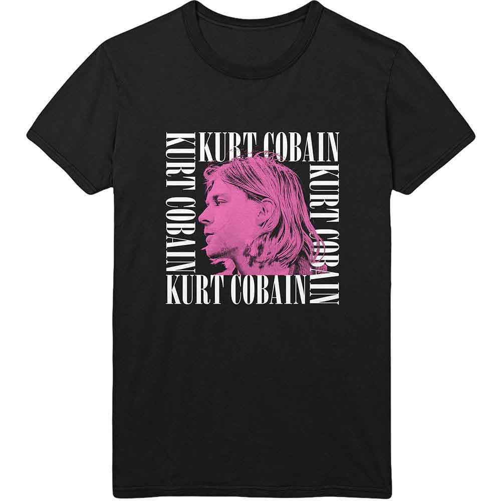 Kurt Cobain - Head Shot Frame - T-Shirt Black