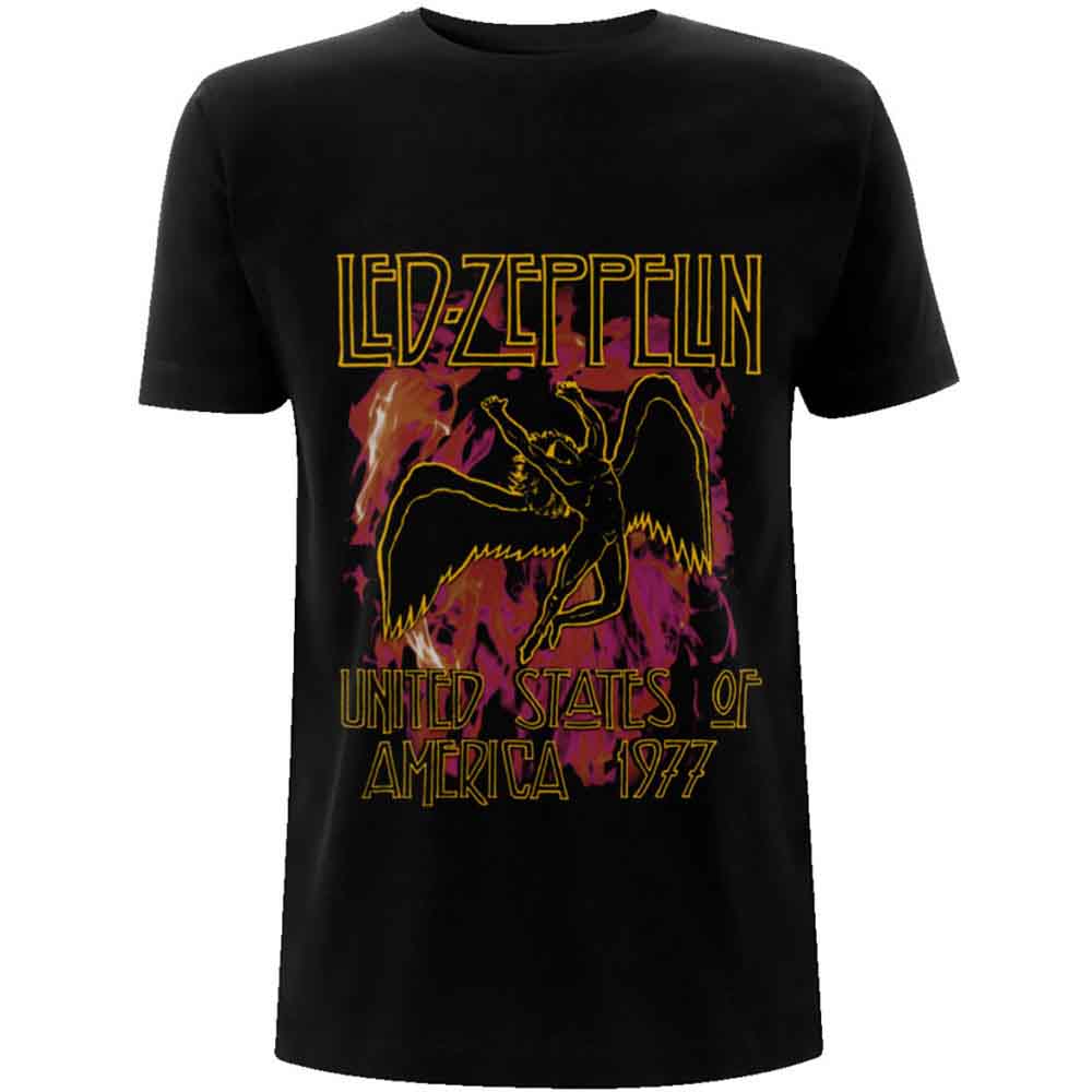 Led Zeppelin - Black Flames - T-Shirt Black