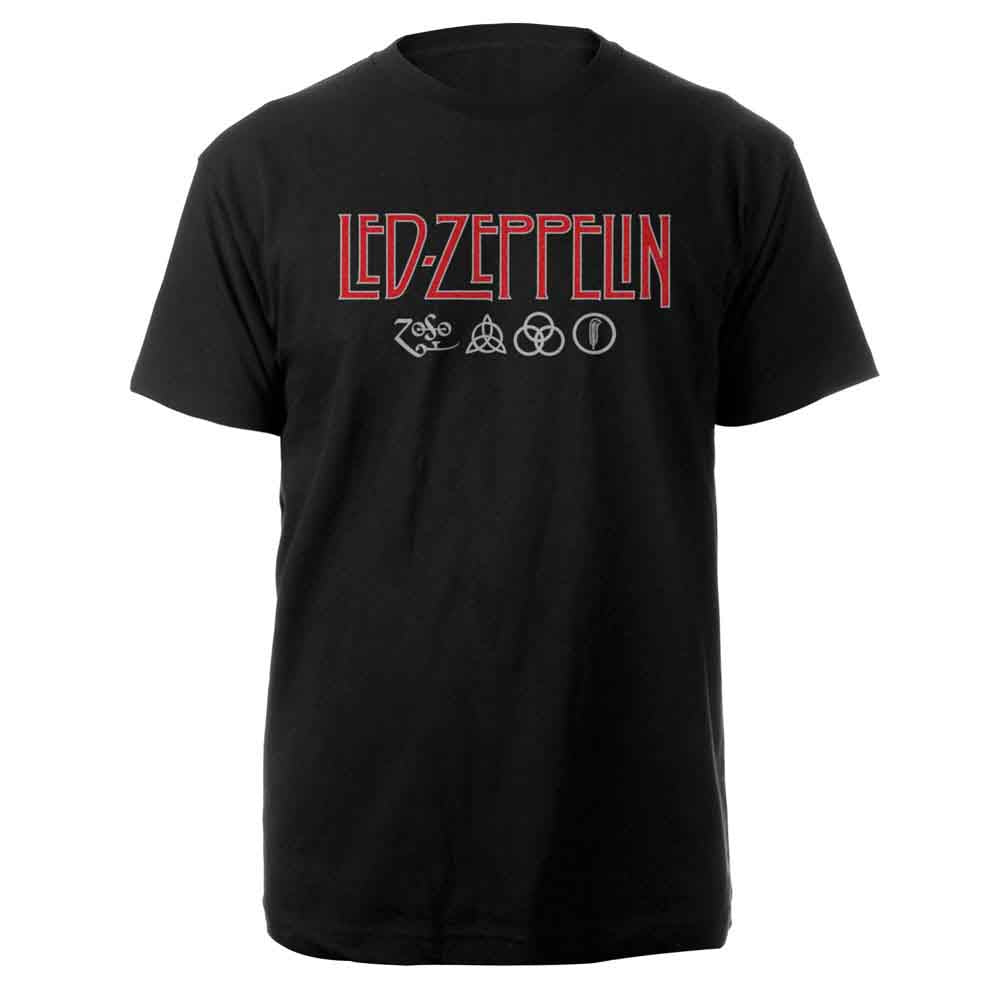 Led Zeppelin - Logo & Symbols - T-Shirt Black