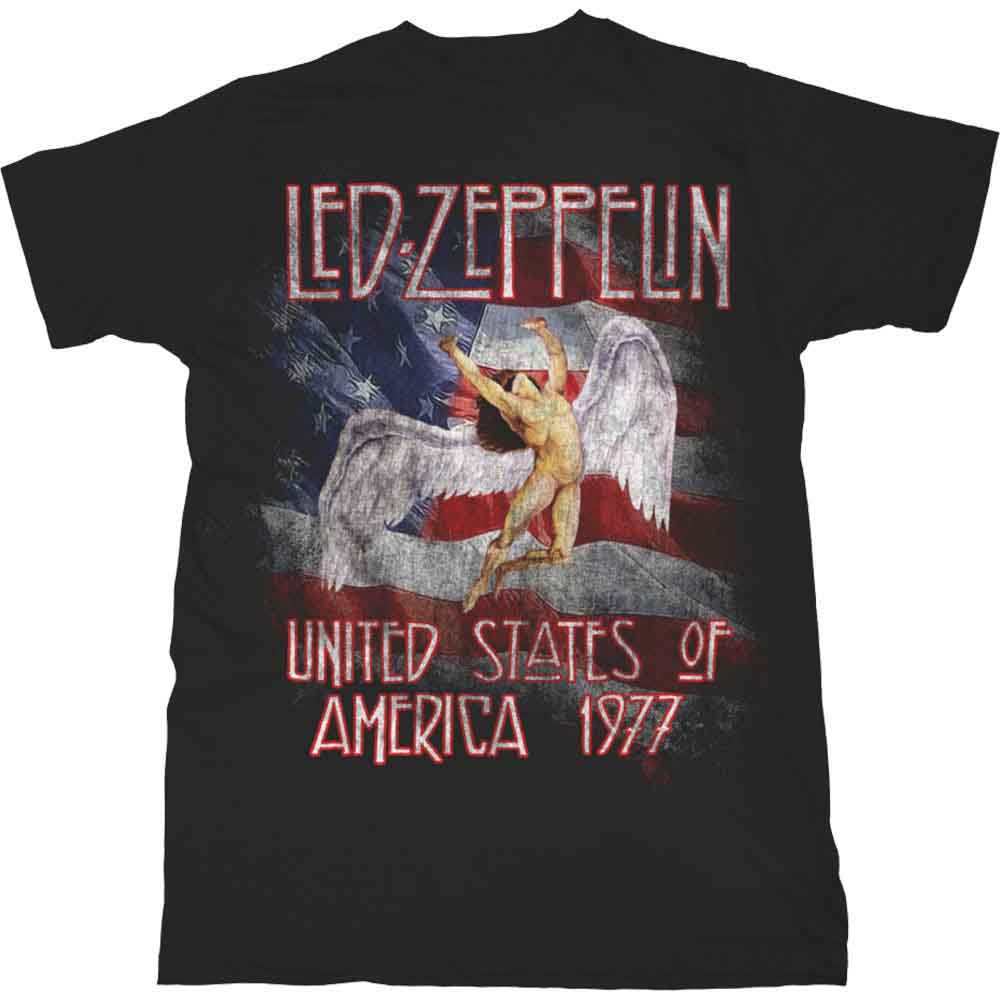 Led Zeppelin - Stars N' Stripes USA '77. - T-Shirt Black