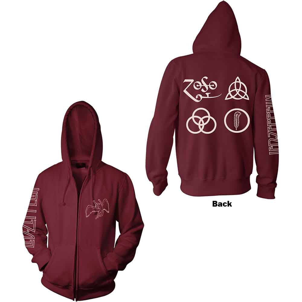Led Zeppelin - Symbols - Sweatshirt Red