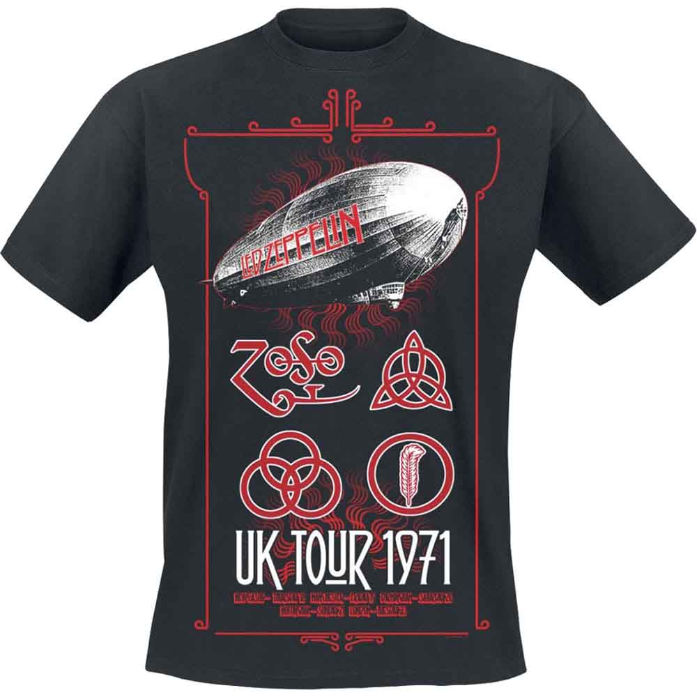 Led Zeppelin - UK Tour '71. - T-Shirt Black