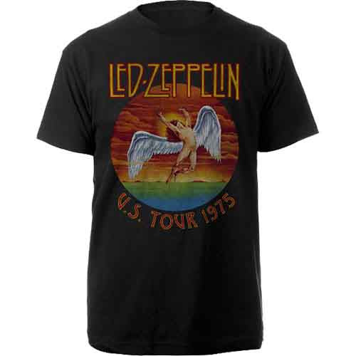 Led Zeppelin - USA Tour '75. - T-Shirt Black