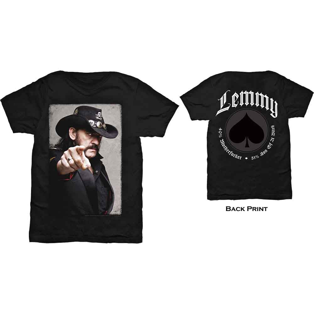 Lemmy - Pointing Photo - T-Shirt Black