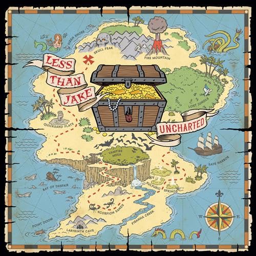 LESS THAN JAKE - Uncharted (Indie Exclusive, Easter Yellow/Blue/Bone Tri-Stripe Colored Vinyl) - Vinyl