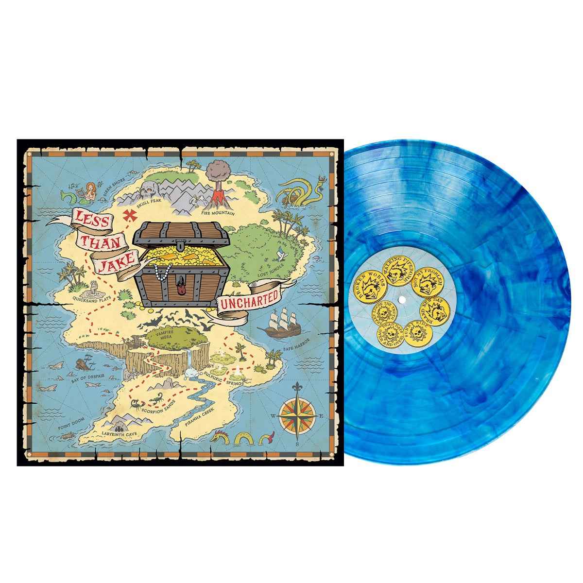 LESS THAN JAKE - Uncharted (Sapphire Marble Colored Vinyl) - Vinyl