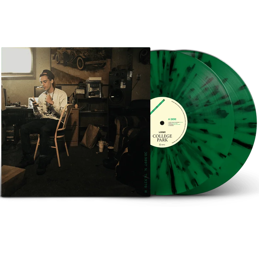 Logic - College Park (Limited Edition, "Varsity" Green & Black Splatter, Artist Signed) (2 Lp's) - Vinyl
