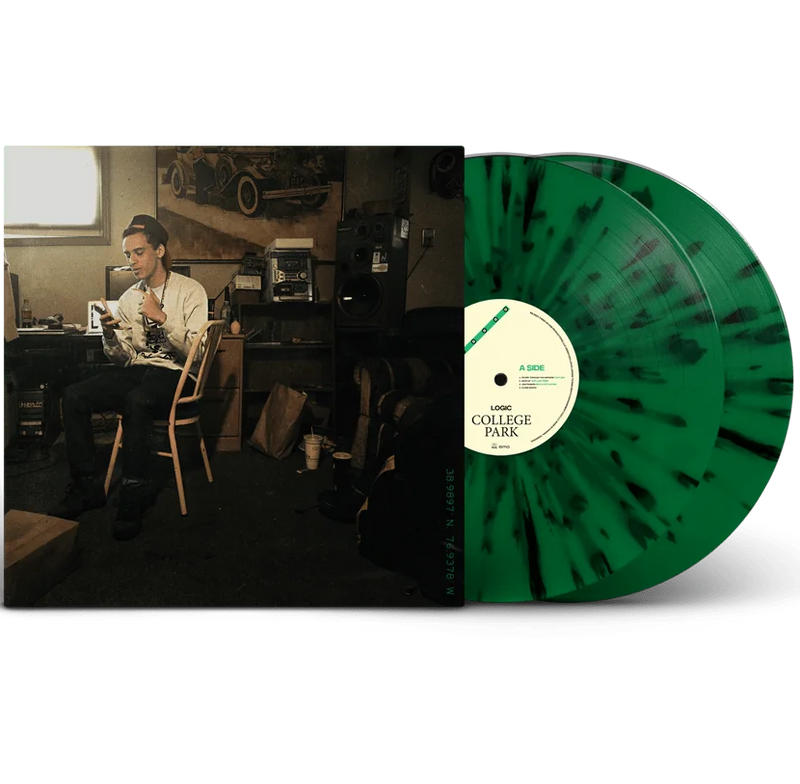 Logic - College Park (Limited Edition, "Varsity" Green & Black Splatter, Artist Signed) (2 Lp's) - Vinyl