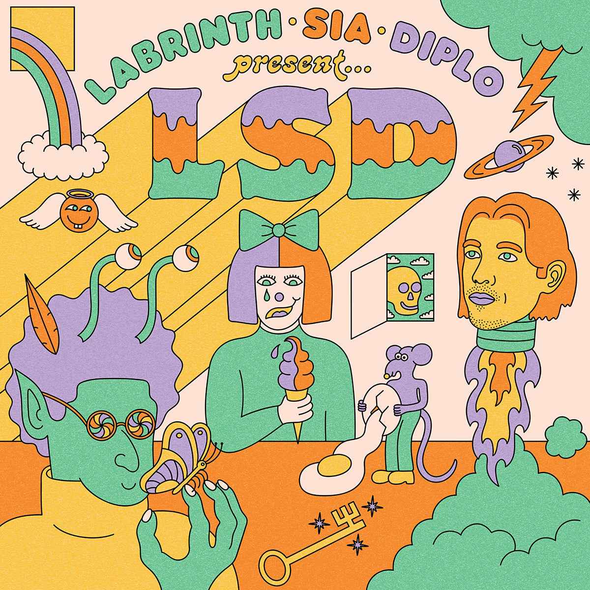 LSD Feat. Labrinth, Sia and Diplo - LSD (5th Anniversary Edition) (Colored Vinyl, Green, Anniversary Edition, Alternate Cover) - Vinyl