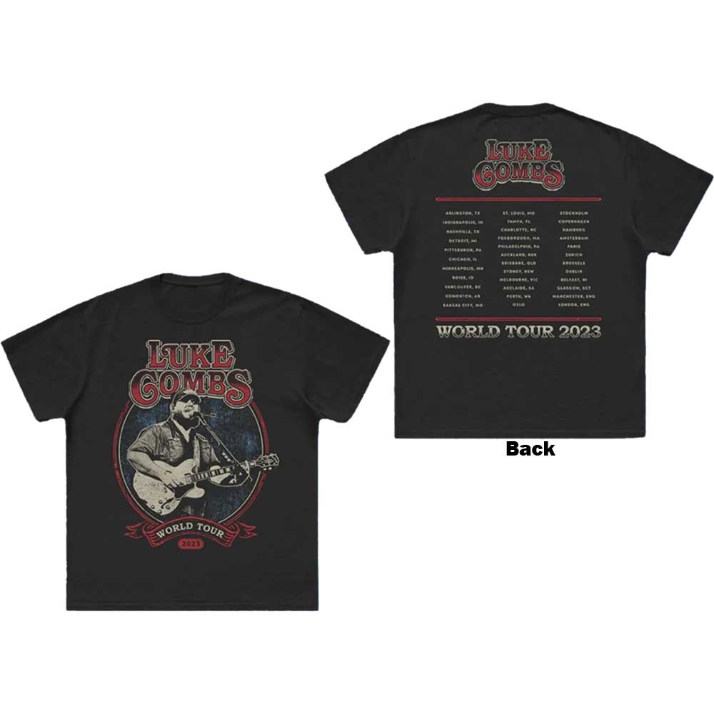Luke Combs - Tour '23 Guitar Photo - T-Shirt Grey
