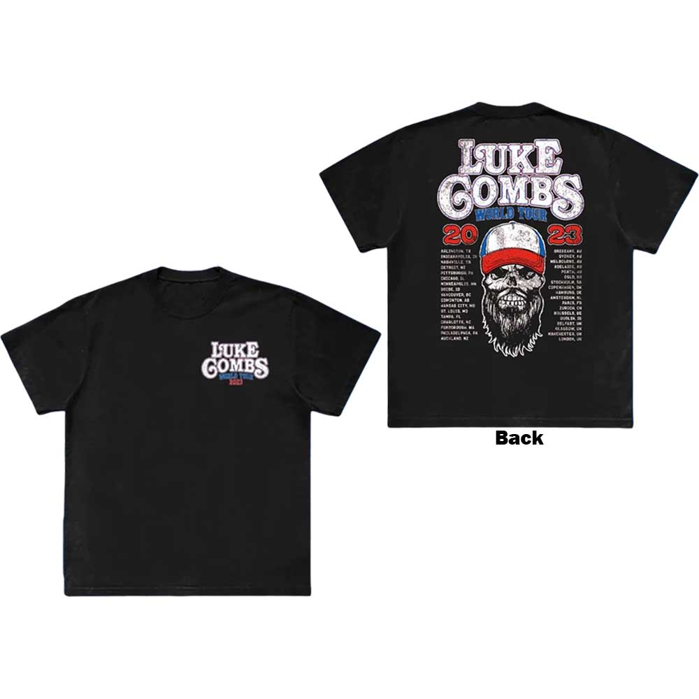 Luke Combs - Tour '23 Skull - T-Shirt Black