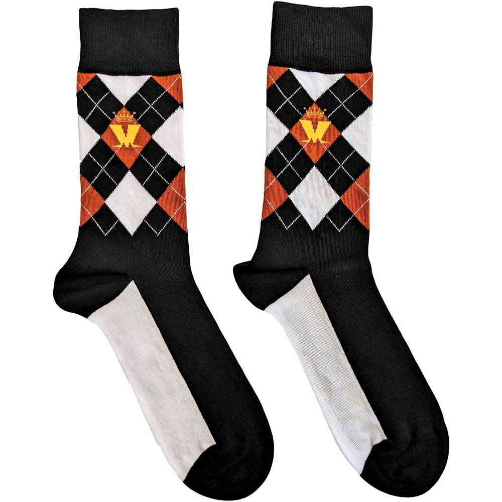 Madness - Crown & M Brown Diamond - Socks Black