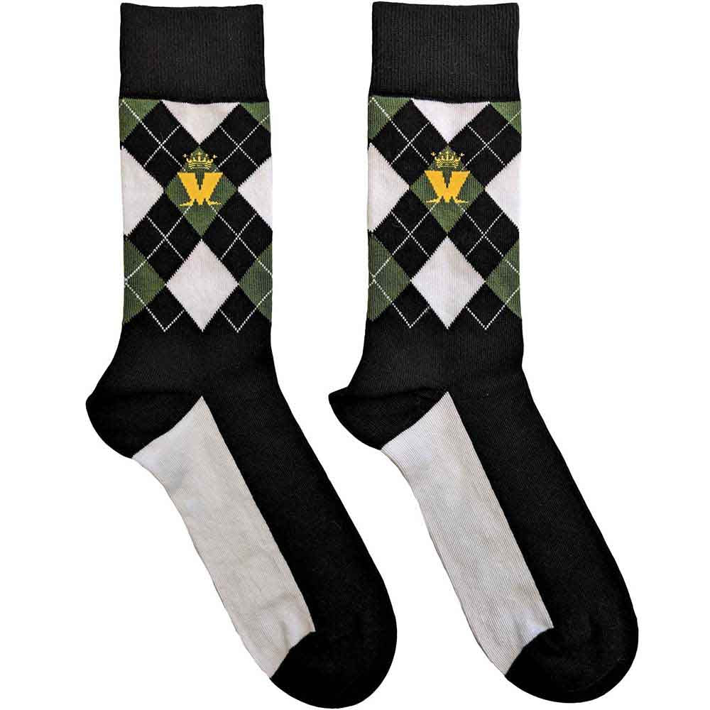 Madness - Crown & M Green Diamond - Socks Black