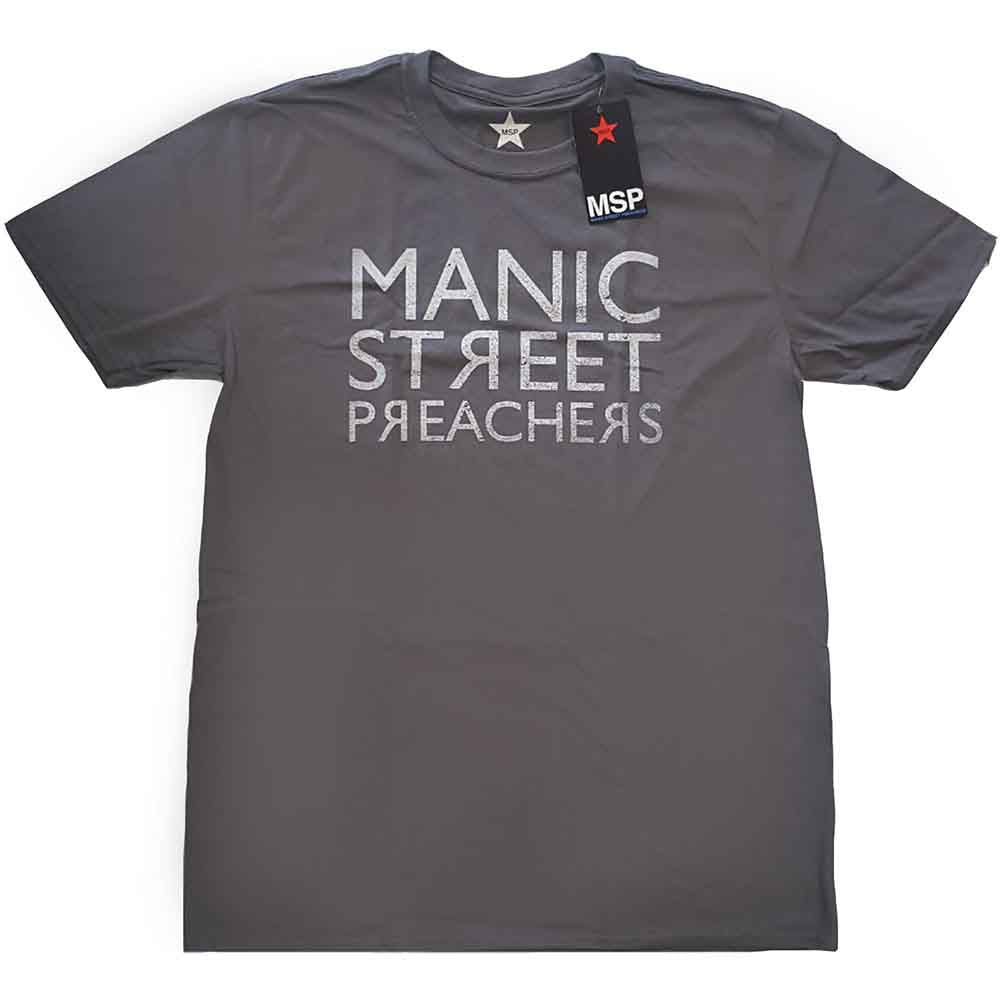 Manic Street Preachers - Reversed Logo - T-Shirt Grey