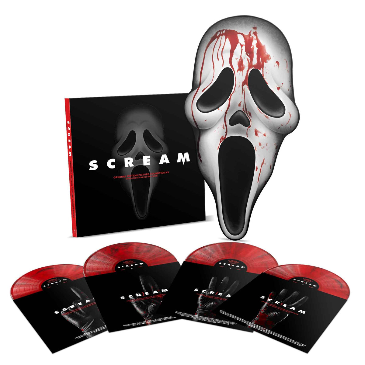 Marco Beltrami - Scream (Original Motion Picture Scores) [Red Marbled 4 LP Box Set] - Vinyl