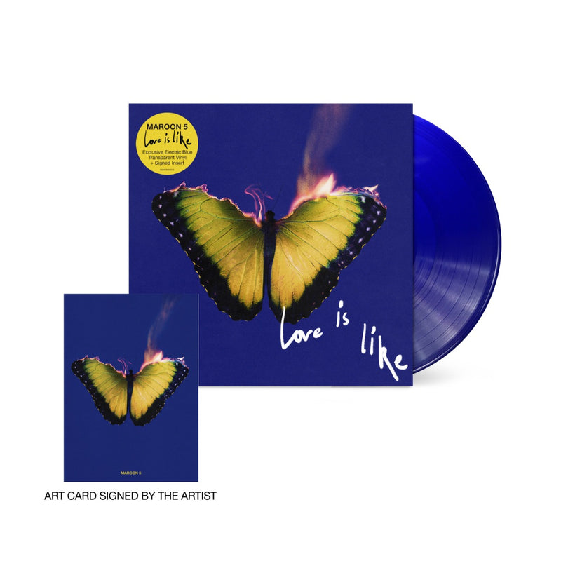 Maroon 5 - Love Is Like – Limited Edition Transparent Electric Blue Vinyl [Signed Insert] - Vinyl