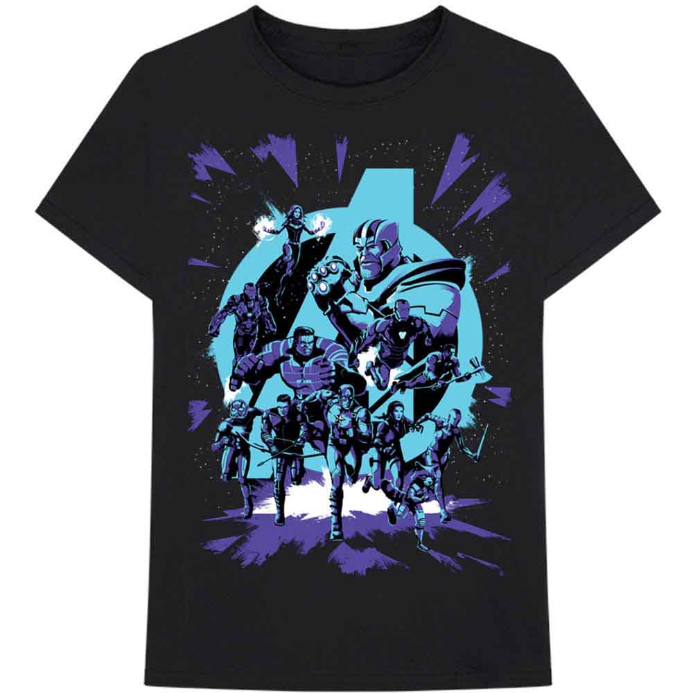 Marvel Comics - Avengers Group - T-Shirt Black