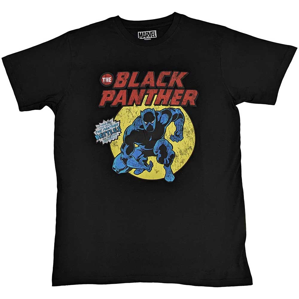 Marvel Comics - Black Panther Retro Comic - T-Shirt Black