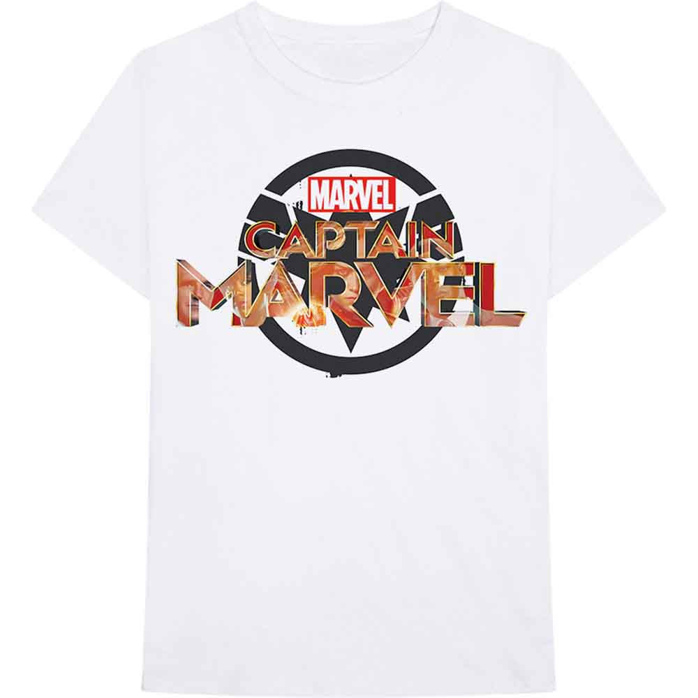 Marvel Comics - Captain Marvel New Logo - T-Shirt White