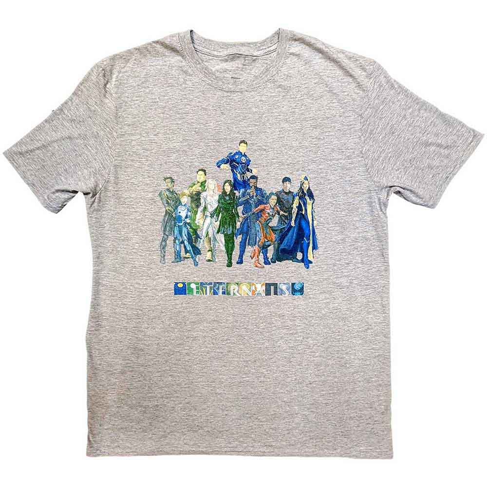 Marvel Comics - Eternals Colour Block Characters - T-Shirt Grey